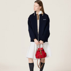 [MIUMIU] 여성백 25ss Bag 미우미우 패션 캔버스 및 가죽 백팩