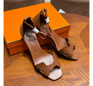 【HERMES] Chamois  SHOES 에르메스 여성 빈티지 힐샌들 슈즈