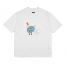 [TOP] BALENCIAGA 발렌시아가 빈티지 저지 Love Earth Flatground 라지 핏 티셔츠