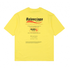 [TOP] BALENCIAGA 발렌시아가 옐로우 앤 레드 빈티지 저지 Dry Cleaning Boxy 티셔츠