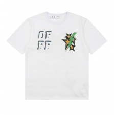 [TOP] Off White 오프화이트 성냥팔이 소녀 프린트 반팔 티셔츠