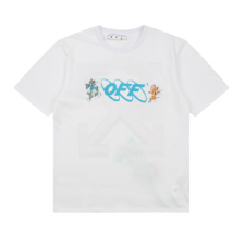 [TOP] Off White 오프화이트 성냥팔이 소녀 프린트 반팔 티셔츠