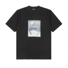 [TOP] BALENCIAGA 발렌시아가 사각 프린팅 반팔 티셔츠