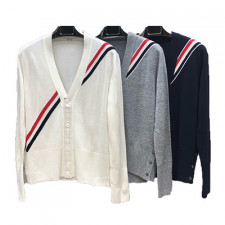 [TB] Thom Browne 톰 브라운 사선 3선 스트라이프 니트 가디건