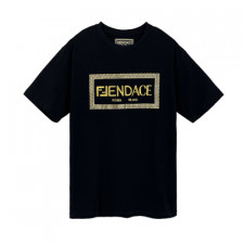 [TNN셀러] 펜디 Fendace 로고 블랙 저지 티셔츠 1006423-1A04385_2B130