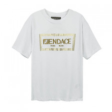 [TNN셀러] 펜디 Fendace 로고 화이트 저지 티셔츠 1006423-1A04385_2W110