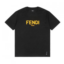 [정품급버전] 펜디 FENDI 블랙 코튼 티셔츠 FY0894AE06F0QA1
