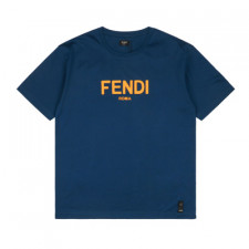 [정품급버전] 펜디 FENDI 블랙 코튼 티셔츠 네이비