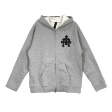 [S버전] 크롬하츠 레더 패치 로고 후드 집업 Chrome Hearts