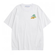 [TNN셀러] 오프화이트 브러시 아어 오버 스케이트 S/S 티