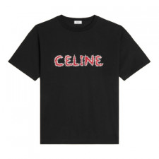 [TNN셀러] CELINE 라인스톤 루즈 티셔츠 - 코튼 저지