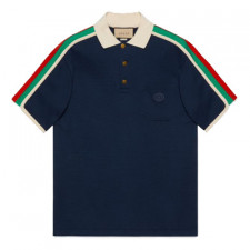 [C셀러] GUCCI 구찌 웹(Web) 코튼 저지 폴로 셔츠