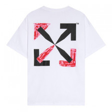 [CA셀러] OFF WHITE 오프화이트 프린트 코튼 티셔츠 블랙