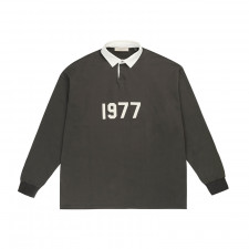 [SN셀러] Fear of God Essentials 피오갓 에센셜 1977 헨리 럭비 롱슬리브 폴로 오프 블랙