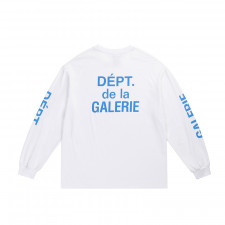 [SN셀러] GALLERY DEPT 갤러리 디파트먼트 프렌치 컬랙터 롱슬리브 티셔츠 화이트 블루