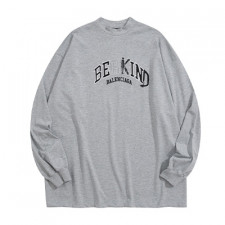[TNN셀러] 발렌시아가 자수 레터링 맨투맨 티셔츠 그레이 BALENCIAGA