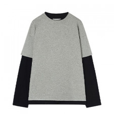[ZY셀러] 질샌더 백 로고 더블 레이어드 티셔츠 JIL SANDER