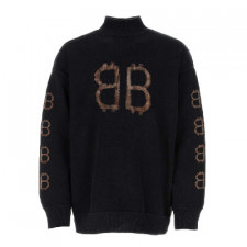 [정품급버전] 발렌시아가 BB 로고 하이넥 니트 BALENCIAGA