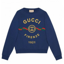 [TNN셀러] 구찌 FIRENZE 1921 프린트 네이비 맨투맨 Gucci