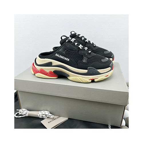 [Balenciaga] 발렌시아가 BLCG 에그쉘 샌들 슬리퍼 블랙
