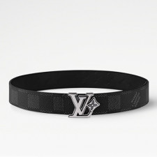 [남성벨트] LV Flower BELT 루이비통 4CM 패션 벨트 은장