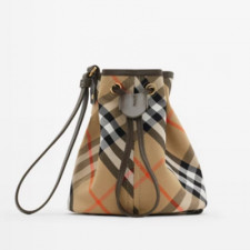 [BURBERRY] 여성백 버버리 Bag 체크 드로스트링 파우치백 118150