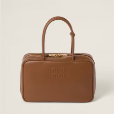[MIUMIU] 여성백 Beau Bag 아방뛰르 미우미우 보 가죽 탑핸들핸드백