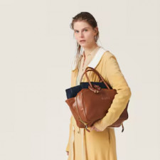 [MIUMIU] 여성백 Beau Bag 아방뛰르 미우미우 보 가죽 탑핸들핸드백