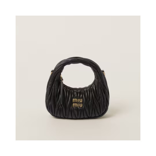 [MIUMIU] 여성백 Wander Bag 완더 마테라쎄 나파 가죽 호보미니백