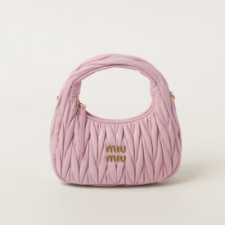 [MIUMIU] 여성백 Wander Bag 완더 마테라쎄 나파 가죽 호보백