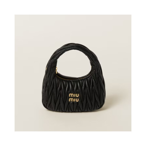 [MIUMIU] 여성백 Wander Bag 미우미우 완더 마테라쎄 나파가죽 호보핸드백