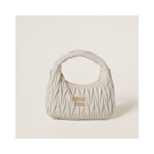 [MIUMIU] 여성백 Wander Bag 미우미우 완더 마테라쎄 나파가죽 호보핸드백