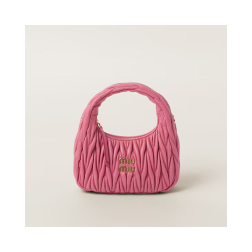 [MIUMIU] 여성백 Wander Bag 미우미우 완더 마테라쎄 나파가죽 호보핸드백
