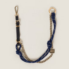 [MIUMIU] 여성키홀더링 미우미우 가죽 코드 및 메탈트릭