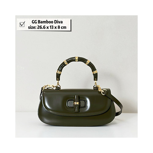 [GUCCI] 여성백 GG Bamboo Diva Bag 신상 구찌 탑핸들핸드백 827750