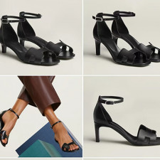 【HERMES] Chamois  SHOES 에르메스 여성 빈티지 힐샌들 슈즈