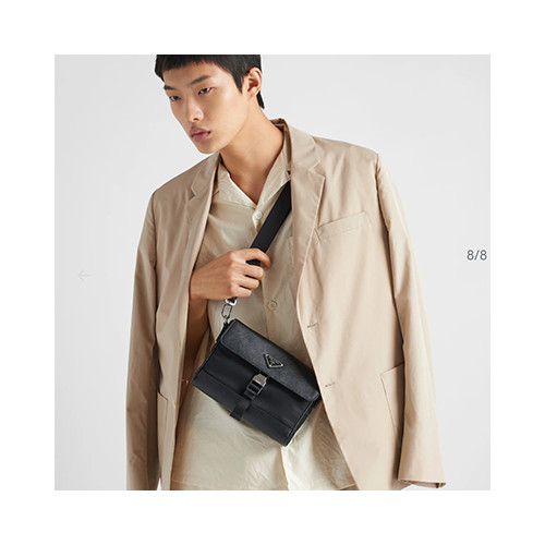 [PRADA] 남여공용백 Saffiano BAG 프라다 사피아노 리나일론 스트랩 크로스백 2VD053