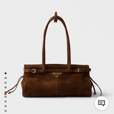 [PRADA] 여성백 LuxSoft BAG 프라다 레더 플라크 토트백 소프트럭스 핸드백 1BA426