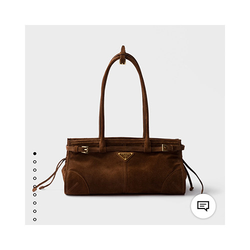 [PRADA] 여성백 LuxSoft BAG 프라다 레더 플라크 토트백 소프트럭스 핸드백 1BA426